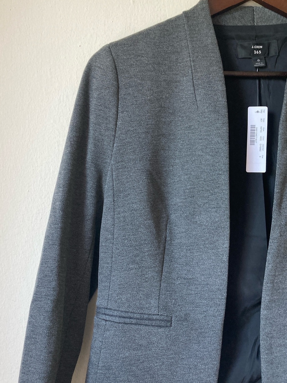 J. Crew Going Out Open-Front Blazer H2743 Women's 6 Stretch Minimalist - Picture 7 of 16